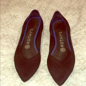 Rothy’s Pointed Toe Black Flats